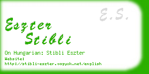 eszter stibli business card